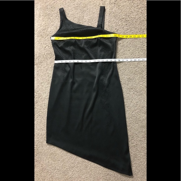 CDC Party Dress 8P Beaded Embellishments Asymmetrical Straps party small black - Picture 6 of 16